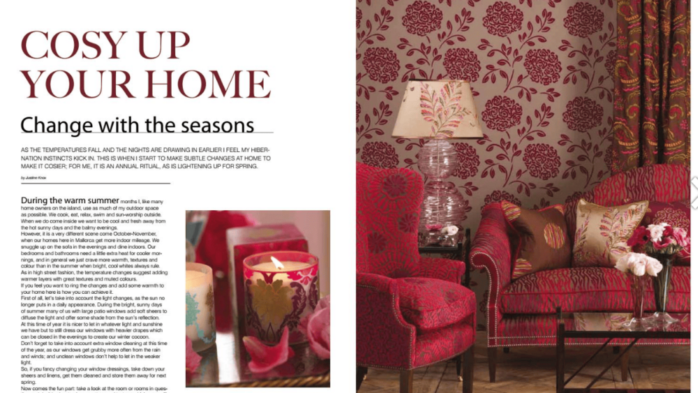 Cosy up your home Season Living