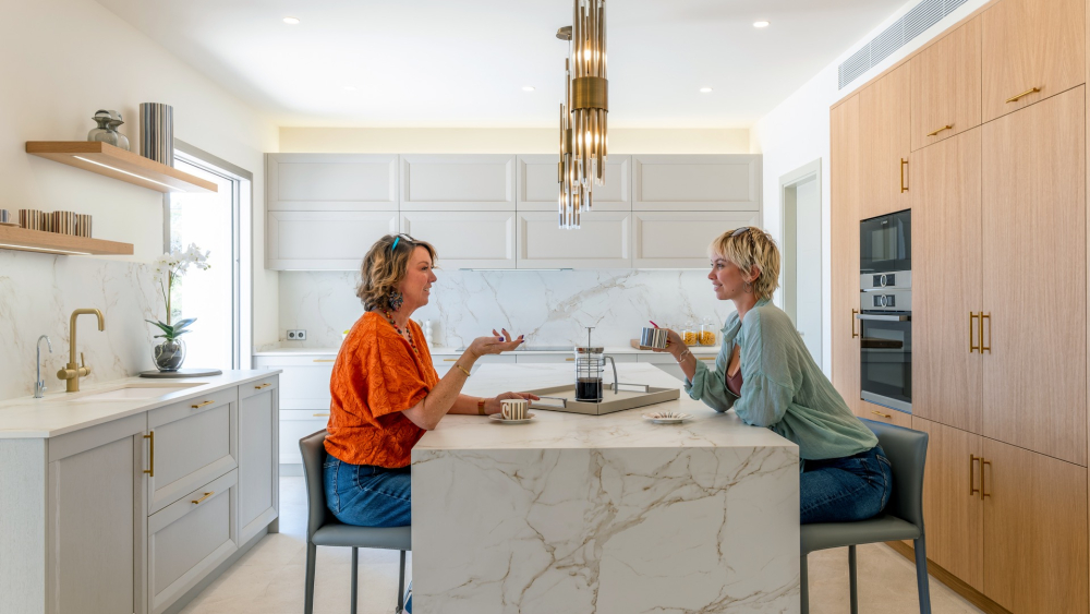 Justine and Marisa Knox in the main kitchen
